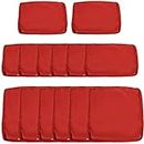 Outsunny 14Pcs Outdoor Cushion Covers, Patio Cushion Covers Replacement for Rattan Sofa Set - No Cushion Included, Red