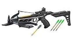 Isaazon 80lbs Self Cocking Hunting Crossbow Recurve Pistol Grip Cross Bow 225+ FPS
