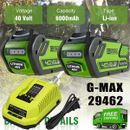 40 V 6.0Ah 29472 For Greenworks 40V Lithium G-MAX Battery /Charger 29462 24312