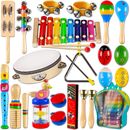 Instrumentos musicales para niños pequeños, instrumentos de percusión de madera juguete para niños preses para bebés