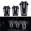 Oshotto 3 Pcs Non-Slip Manual SC-050 Car Pedals Kit Pad Covers Set for All Cars (Black)