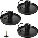 3 PCS Black Candle Holders Candlestick Holders Taper Candle Holder Single Head Candlestick Holder Candlestick Holders Vintage for Birthday Halloween Valentine Christmas Wedding Party