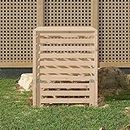 Home & Garden - Compostador de madera maciza de pino para césped y jardín, 82,5 x 82,5 x 99,5 cm