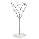 Amazon Basics Jewelry Tree Stand - White/Nickel