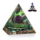 Orgonite Healing Crystal and Stone Orgone Pyramid Amethyst Sphere Life Tree Blance Chakras Pyramid Meditation Aids Sleep, Health Protection Positive Energy Generator to Attract Wealth Wisdom