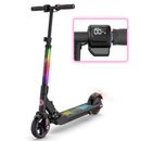 EVERCROSS EV06C Kids Electric Scooter:Foldable,9.3 MPH,5 Miles Range,LED Display,Colorful Lights,Lightweight.Ages 6-12.
