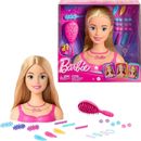 Barbie Cabeza para Estilo Le Muñecas, Pelo Rubio Con 20 Accesorios Coloridos