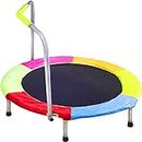 HLC 37 Inch Toddler Kids Trampoline with Handle Indoor Outdoor Mini Trampoline for Toddler Kids Fitness Trampoline Colorful Max Weight 100kg