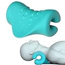 MR.HOKWY Neck Stretcher for Pain Relief - Cloud Cervical Traction Device Pillow Spine Alignment, Chiropractic and Shoulder Relaxer Headache Muscle Tension, 2 Modes, Light Blue
