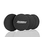 Super Sliders 4763595N Reusable Furniture Sliders for Hardwood Floors Quickly and Easily Move Any Item, 4 Pack, Black