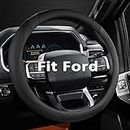 West Llama Customized Auto Car Steering Wheel Cover for Ford F-150, F-250, F-350, Expedition (Black)