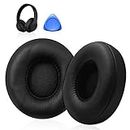 Replacement Ear Pads,Ear Cushions with Softer Leather, Noise Isolation Memory Foam,Earpads Compatible with Beats Solo 2 & Solo 3 Wireless Over-ear Headphones (Black-2pcs)