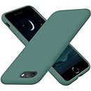 Cordking for iPhone 8 Plus Case, for iPhone 7 Plus Case, Silicone Ultra Slim Shockproof Phone Case with [Soft Anti-Scratch Microfiber Lining], 5.5 inch, Midnight Green