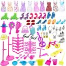 88 PCS Doll Clothes Accessories Compatible with Dolls 10 Wedding Gown Dresses UK