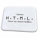 3dRose I Know HTML, How to Meet Ladies - Bathroom Bath Rug Mats (rug-221175-1)