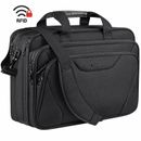  Large Laptop Bag 17.3 Inch Briefcase Expandable Water-Repellent Business Travel