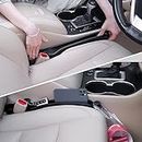 Givifive Car Seat Gap Filler Set of 2, Soft Foam Multifunctional Seat Side Gap Filler with Organizer & Hook Function, 3in1 Gap Stopper Universal Fit Car SUV Truck Fill The Gap Between Seat & Console