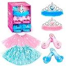 Kids Princess Dress Up Clothes for Little Girls, BIBUTY Pretend Play & Dress Up Princess Costume Set with Princess Shoes Crowns Tutus for Little Girls, Princess Toys Gifts for 3-6 Toddler Little Girls