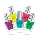 JUICE Quick-dry, Long Lasting, Chip Resistant, Gel Glossy Finish, High Gloss, F&D APPROVED COLORS & PIGMENTS, One Coat, 5 in 1 Nail Polish Combo 17 11ml each .