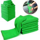 Microfiber Washcloth Car Care Cleaning Towels Soft Cloths Tool Accessories Green