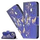 LEMAXELERS iPhone 13 Pro Max Case iPhone 13 Pro Max Cover Purple Butterfly PU Leather Flip Wallet Case Magnetic Stand Card Holder Slot Folio Bumper Case for iPhone 13 Pro Max,BF Purple Butterfly