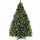 KADAX Sapin de Noël 220 - Sapin artificiel en PVC - Avec béquille - Arbre de décoration - 435 branches (elf de Noël 220 cm)