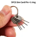 5pcs/Set SIM Card Eject Pin Key Tool Needle SIM Card Tray Holder Eject Pin for Mobile Phone Key Tool