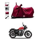 DUFFEL�-Two Wheeler Body Cover Used for Royal Enfi Thunderbird 350X Cover Dust Proof/UV Protection/Indoor/Outdoor and Parking (Maroon Color)