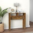 Furniture Home Tools - Mesa consola de madera de roble ahumado (78 x 30 x 80 cm)