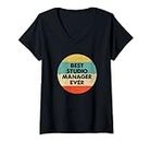 Damen Studio Manager Shirt | Bester Studiomanager aller Zeiten T-Shirt mit V-Ausschnitt