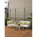 Oxford Garden Travira 4 Piece Seating Group w/ Cushions Metal in White | Outdoor Furniture | Wayfair 5231