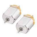 sourcing map DC Motor 3V 15000RPM 0.1A Electric Motor Round Shaft for RC Boat Toys Model 2Pcs