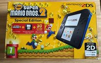 Nintendo 2DS Console - Boxed Black/Blue - New Super Mario Bros 2 Special Edition