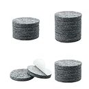 sourcing map 16pcs Furniture Pads Round 2" Self-stick Anti-scratch Reduce Noise Felt Pads Feet Floor Protector Gray