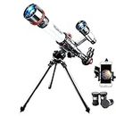 Astronomical Telescope, 50mm Aperture/360mm(f/5.1) Focal Length Astronomical Refracter Telescope with Tripod & Finder Scope, Portable Travel Telescope for Kids Beginners Adults with Phone Adapter