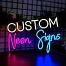 Custom Neon Signs, Personalised Large Led Neon Name Lights Sign Customizable for Wall Decor Wedding Birthday Party Bedroom Bar Shop Logo Signage