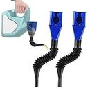 APURK Universal Flexible Plastic Funnel Spill Free Long Neck Flex Funnel Hand-Free Automotive Lubricants Engine Oils Fill Changing and Household All Purpose Uses (Pack of 2) Multicolor