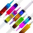 Eazy Party,50 Pack Reusable 2oz Party Syringe Shooters, Jello Shot Syringes with 5 Extra Caps, and Cleaning Brush for Free, Great for Holiday Parties