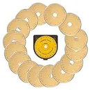 Headley Tools - Rotary cutter blades 45 mm, colour titanium (pack of 15) fits all 45 mm rotary cutter