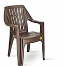 AADB PLASTIC Plastic Chair for Home Bedroom Set of 1 - Brown