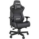 Anda Seat Kaiser 2 XL Gaming Chair - Ergonomic Reclining Video Game Chairs, PVC Leather Computer Home Office Chair, Heavy Duty Neck & Back Lumbar Support - Black Folding Recliner Seat for Adults