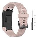 BoLuo Strap compatible for Garmin Vivosmart HR with Metal Buckle,Sport Silicone WatchBand,Replacement Bracelet Wristband Wrist Strap for Garmin Vivosmart HR with Tools Watch Accessories (pink)