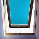 ZHhan Blackout Roof Skylight Blind Window Curtain for Velux F06 206 Roof Windows with Sucker UV Protection Without Drill and Easy InstallationSucker（Blue，24"x55"(60 x 140cm)）