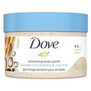 Dove Exfoliating Body Polish moderate exfoliant Macadamia & Rice Milk gentle to skin microbiome 298 g