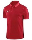 Nike Academy18 Polo d'entrainement Homme University Red/Gym Red/Blanc FR : S (Taille Fabricant : S)