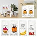 RIQINGY Cute Cartoon Fruit Towel Kitchen Decorative Dishcloths, Fun Kitchen Decorative Cleaning Cloth Gift for Birthday House Warming, Fashion Square Towel 1PC