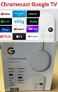 Google Chromecast with Google FHD TV (1080p HD) -Streaming Stick Snow  Brand New