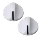 Dryer Knobs Replacement 1/4” d, Plastic Washer Dryer Start Knob White Dryer Knob Timer Knob Replacement for Frigidaire Replacement for 131965300 820923 Pack of 2