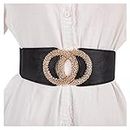 XForce Plaza Womens Vintage Wide Elastic Stretch Waist Belt For Dresses (A Black)