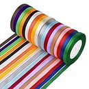 Syhonic 18 Colours Ribbon 450 Yard Satin Ribbon for Crafts Fabric Gift Ribbon for Bows Gifts Birthday Party Weddings Scrapbooking Decor Flower Arranging Valentine's Day